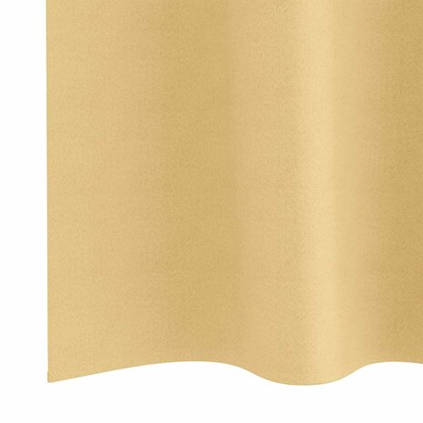 Zwart-out Gordijnen met Ringen 2 pcs Beige 260 x 140 cm 6