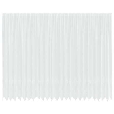 Kantgordijn met gordijnen Bloemen Wit 280 x 600 cm Polyester 2