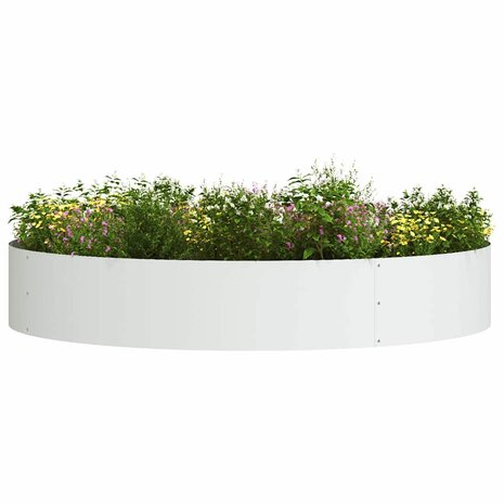 Plantenring Wit 120 x 120 x 20 cm Koudgewalst staal 3