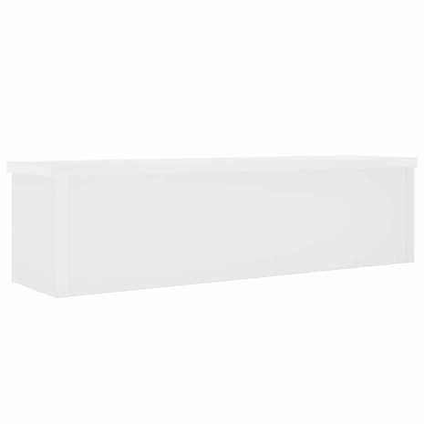 Keukenrek stapelbaar 60x15x16 cm bewerkt hout wit 5