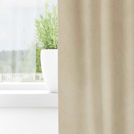 Verduisterende gordijnen 2 pcs Cr&egrave;me 140 x 175 cm Fluweel 3