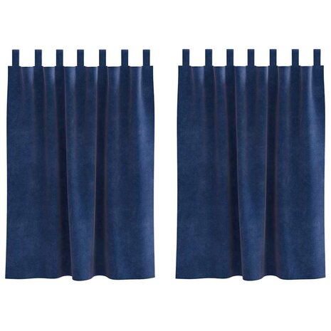 Verduisterende gordijnen 2 pcs Donkerblauw 140 x 140 cm Fluweel 2