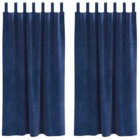 Verduisterende gordijnen 2 pcs Donkerblauw 140 x 175 cm Fluweel 2