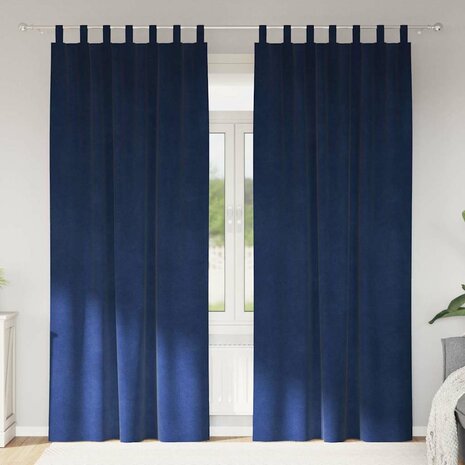 Verduisterende gordijnen 2 pcs Donkerblauw 140 x 260 cm Fluweel 1