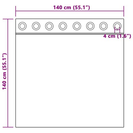 Verduisterende gordijnen 2 pcs Donkergroen 140 x 140 cm Fluweel 8
