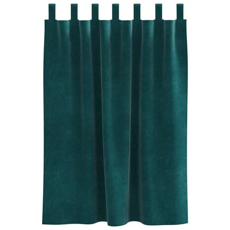 Verduisterende gordijnen 2 pcs Donkergroen 140 x 140 cm Fluweel 4