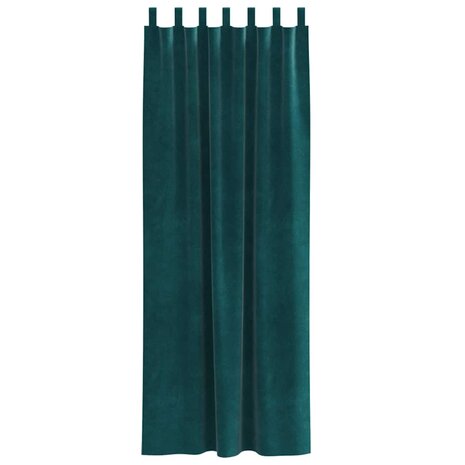 Verduisterende gordijnen 2 pcs Donkergroen 140 x 225 cm Fluweel 4