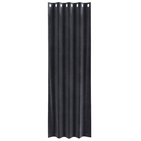 Verduisterende gordijnen 2 pcs Donkergrijs 140 x 245 cm Fluweel 4