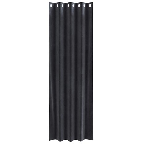 Verduisterende gordijnen 2 pcs Donkergrijs 140 x 260 cm Fluweel 4