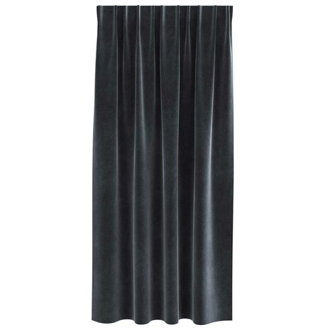 Verduisterende gordijnen 2 pcs Donkergrijs 140 x 175 cm Fluweel 4