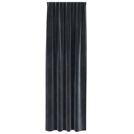Verduisterende gordijnen 2 pcs Donkergrijs 140 x 225 cm Fluweel 4