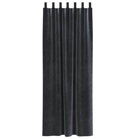 Verduisterende gordijnen 2 pcs Donkergrijs 140 x 225 cm Fluweel 4