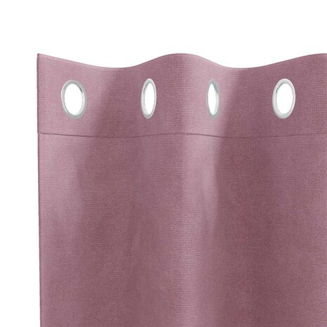 Verduisterende gordijnen 2 pcs Donkerroze 140 x 140 cm Fluweel 5