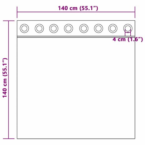 Verduisterende gordijnen 2 pcs Donkerroze 140 x 140 cm Fluweel 8