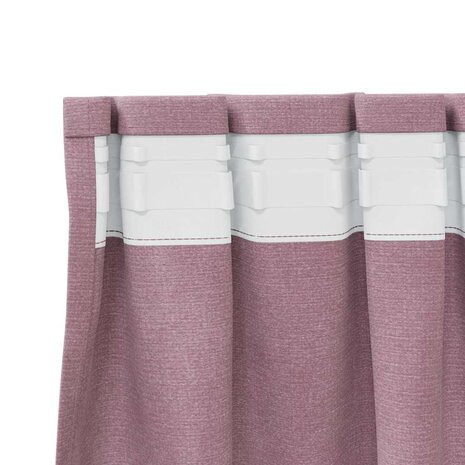 Verduisterende gordijnen 2 pcs Donkerroze 140 x 140 cm Fluweel 5