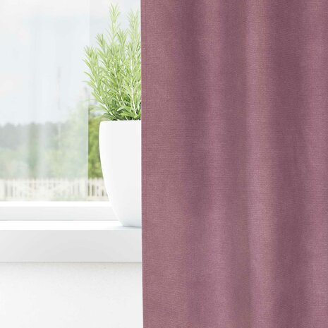 Verduisterende gordijnen 2 pcs Donkerroze 140 x 140 cm Fluweel 3