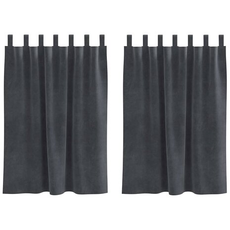 Verduisterende gordijnen 2 pcs Lichtgrijs 140 x 140 cm Fluweel 2