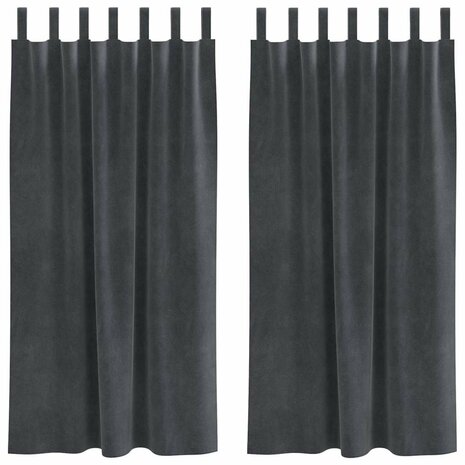 Verduisterende gordijnen 2 pcs Lichtgrijs 140 x 175 cm Fluweel 2