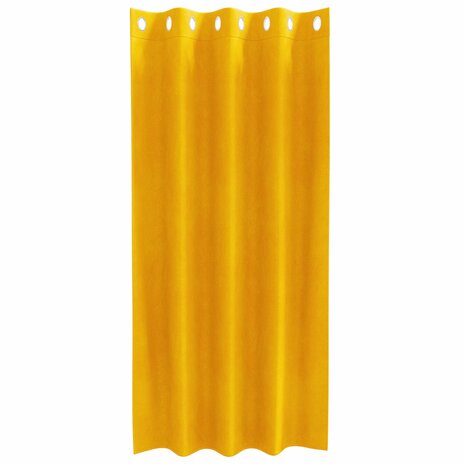 Verduisterende gordijnen 2 pcs Mosterdgeel 140 x 175 cm Fluweel 5