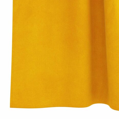Verduisterende gordijnen 2 pcs Mosterdgeel 140 x 260 cm Fluweel 6