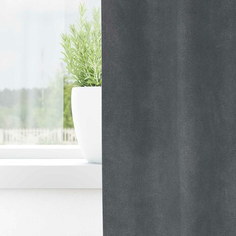 Verduisterende gordijnen 2 pcs Lichtgrijs 140 x 260 cm Fluweel 3