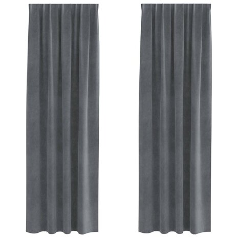 Verduisterende gordijnen 2 pcs Lichtgrijs 140 x 245 cm Fluweel 2