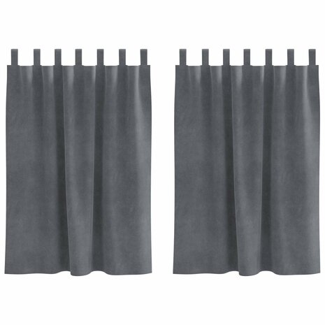 Verduisterende gordijnen 2 pcs Lichtgrijs 140 x 140 cm Fluweel 2