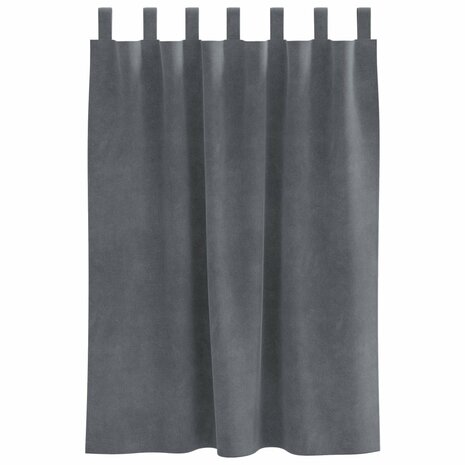Verduisterende gordijnen 2 pcs Lichtgrijs 140 x 140 cm Fluweel 4