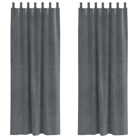 Verduisterende gordijnen 2 pcs Lichtgrijs 140 x 260 cm Fluweel 2