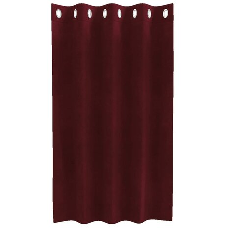 Verduisterende gordijnen 2 pcs Wijnrood 140 x 140 cm Fluweel 4