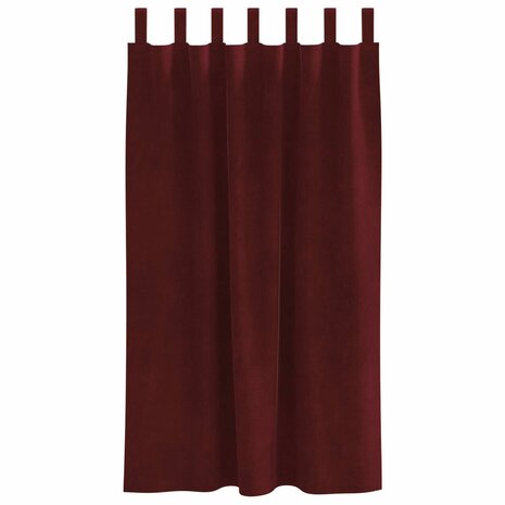 Verduisterende gordijnen 2 pcs Wijnrood 140 x 175 cm Fluweel 5