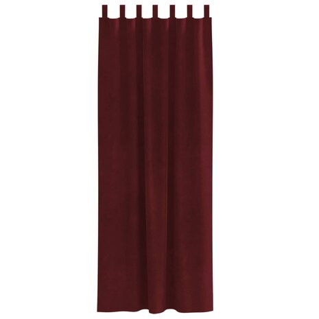 Verduisterende gordijnen 2 pcs Wijnrood 140 x 225 cm Fluweel 4