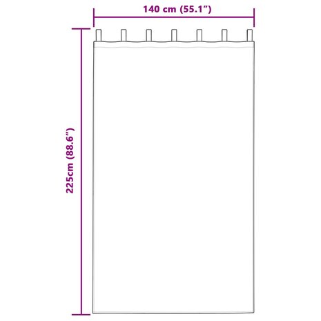 Verduisterende gordijnen 2 pcs Wijnrood 140 x 225 cm Fluweel 6