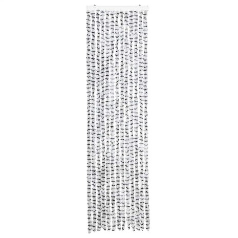 Vliegengordijn 56x185 cm chenille licht- en donkergrijs 3