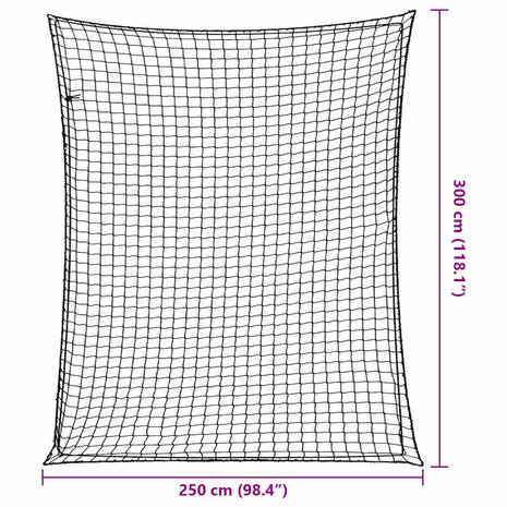 Aanhangwagennet elastisch touw 3x2,5 m polypropeen zwart 6