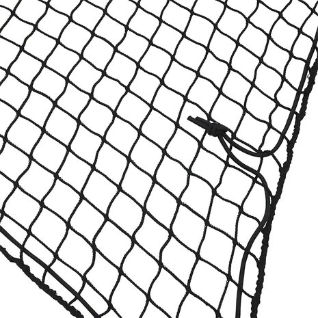 Aanhangwagennet elastisch touw 3x3 m polypropeen zwart 3