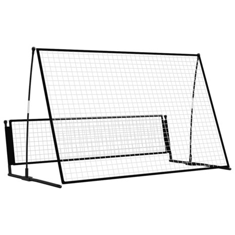 Voetbal rebounder/voetbaldoel 2-in-1 202x104x120 cm staal 5