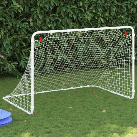 Voetbaldoel Wit 122x81x81 cm Staal 1