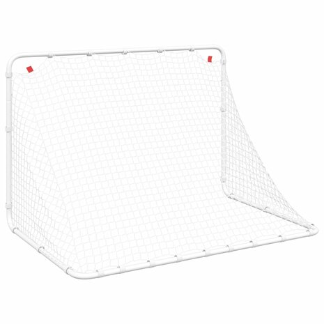 Voetbaldoel Wit 122x81x81 cm Staal 6
