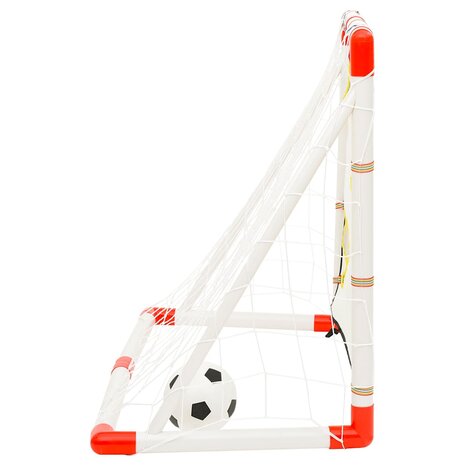 Voetbaldoelenset met doelmuur 120x51x77,5 cm 5