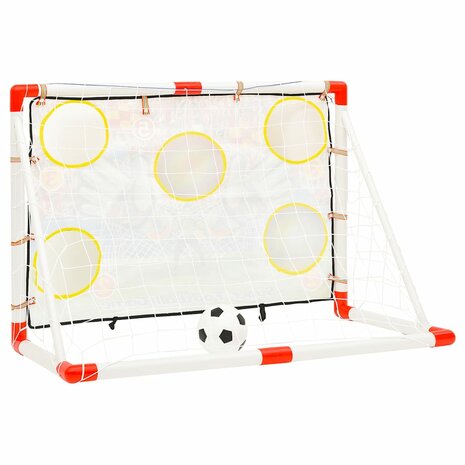 Voetbaldoelenset met doelmuur 120x51x77,5 cm 6