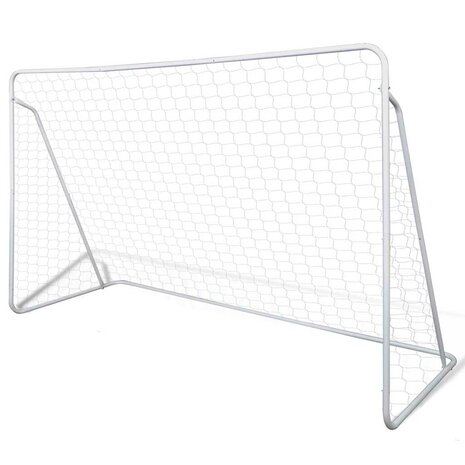 Voetbaldoelset hoogwaardig 240x90x150 cm staal 1