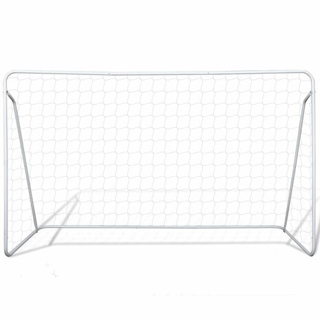 Voetbaldoelset hoogwaardig 240x90x150 cm staal 2
