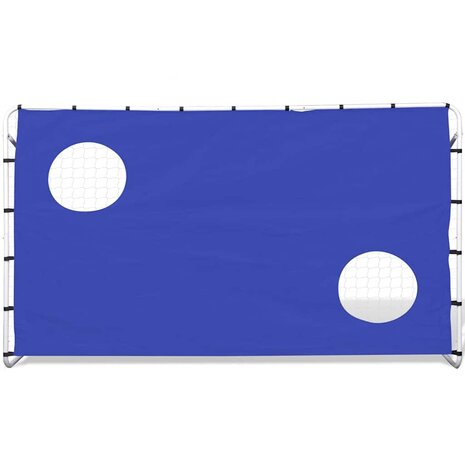 Voetbaldoel met richtmuur hoogwaardig 240x92x150 cm staal 2