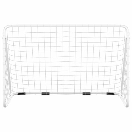 Voetbaldoel met net 180x90x120 cm staal wit 3