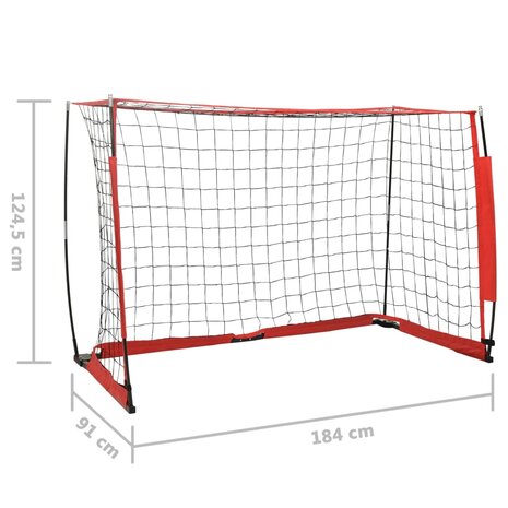 Voetbaldoel 184x91x124,5 cm staal 9