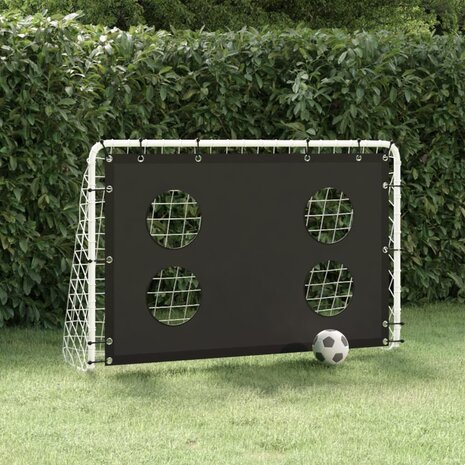 Voetbaldoeltrainingsdoel 184x61x122 cm staal 1