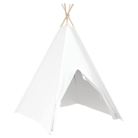 Tipi Tent Wit 120 x 120 x 150 cm Stof en Plastic 5