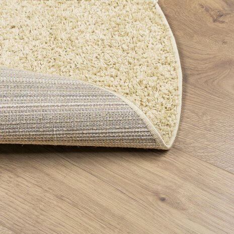 Vloerkleed PAMPLONA shaggy hoogpolig modern &Oslash; 160 cm goudkleur 5