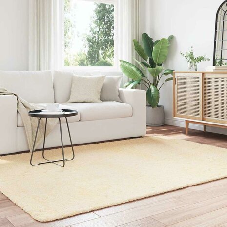 Hoogpolig vloerkleed NAVARRA 160x230 cm polyester cr&egrave;mekleurig 3
